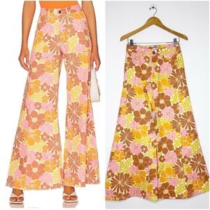 Show Me Your Mumu Windsor Wide Leg Pants Retro Garden Size 24